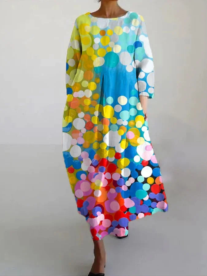 Sally - Afslappet damekjole med blomsterprint