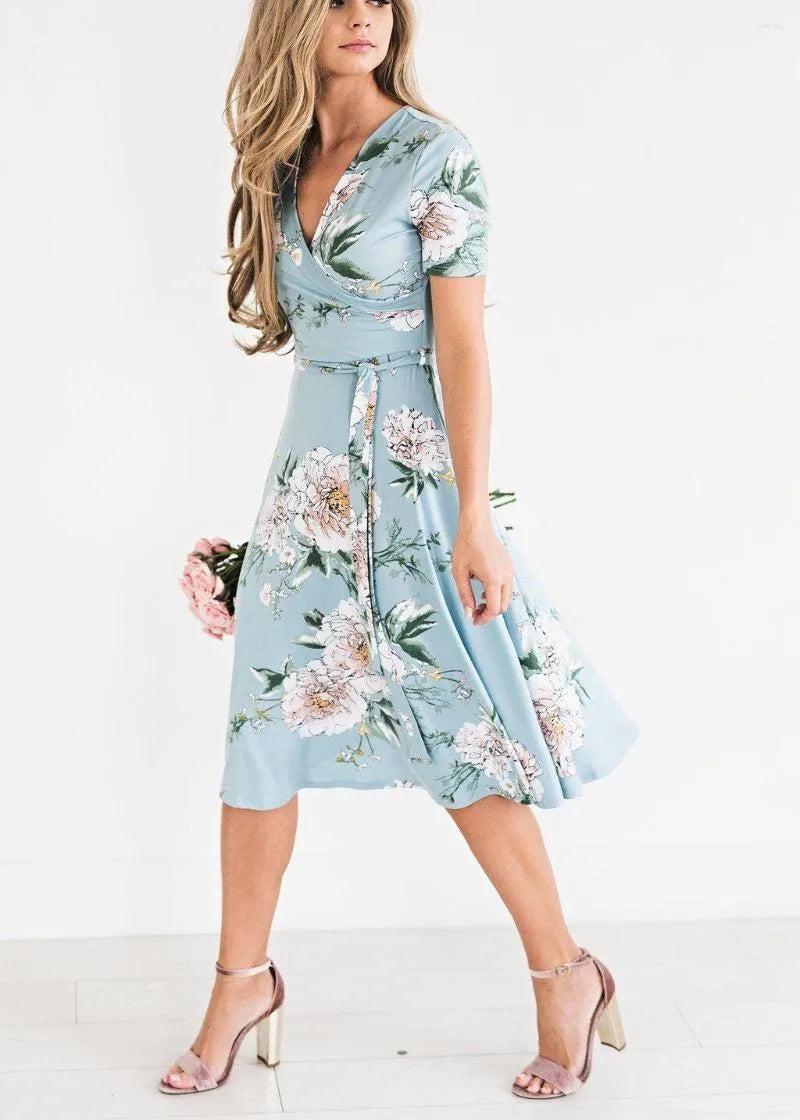 Valen - Blomstret midikjole