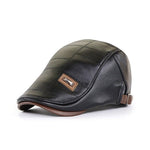 Devako FlatCap - Retro baret-hat i læder til mænd