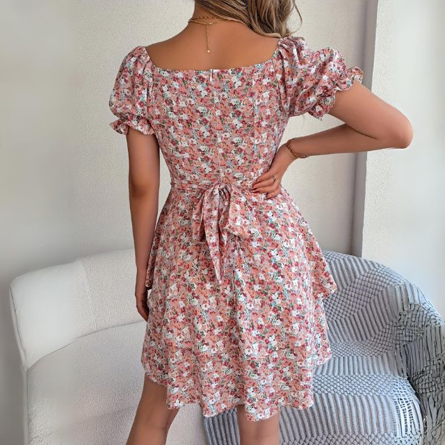 Lillian - sweetheart blomstret A-line kjole
