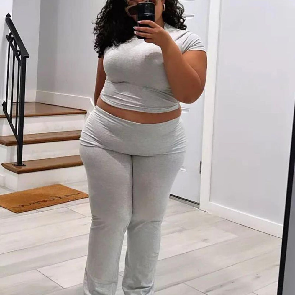Sienna - Todelt sæt med en cropped top og udstrakte bukser