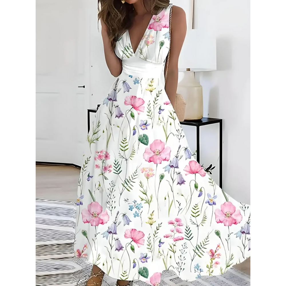 MODA Chic blomstret kjole