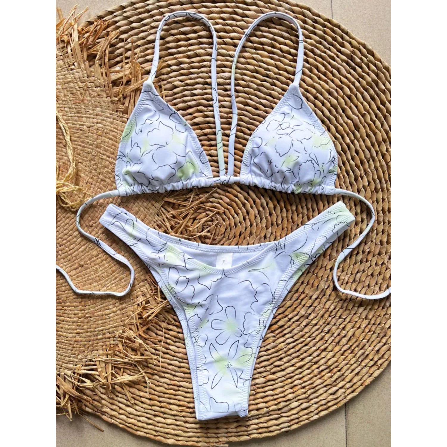 MODA Push up bh-pude halter string blomstret bikinier