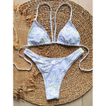 MODA Push up bh-pude halter string blomstret bikinier