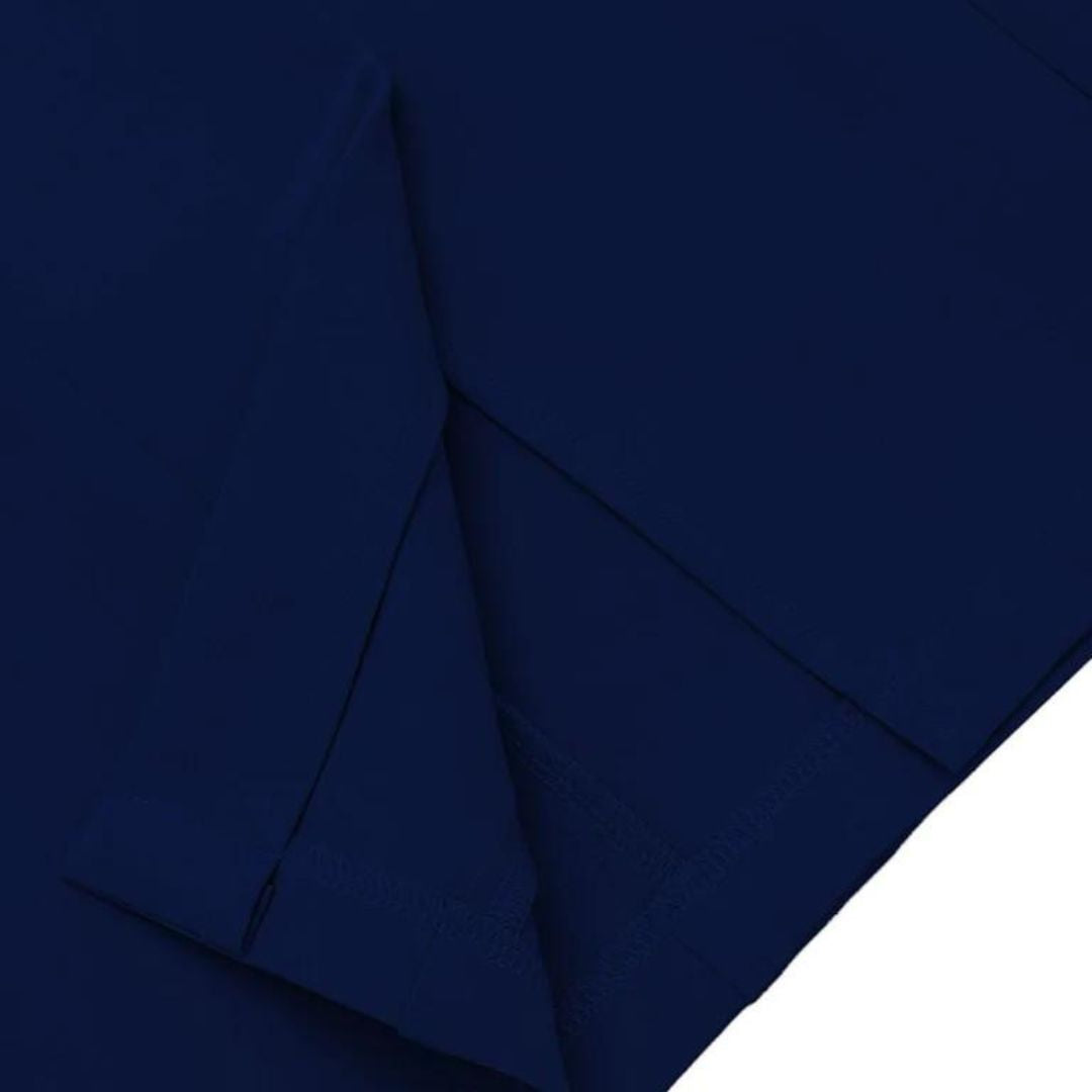 Navy Elegance - Militærinspireret Kjole med Sølvknapdetaljer