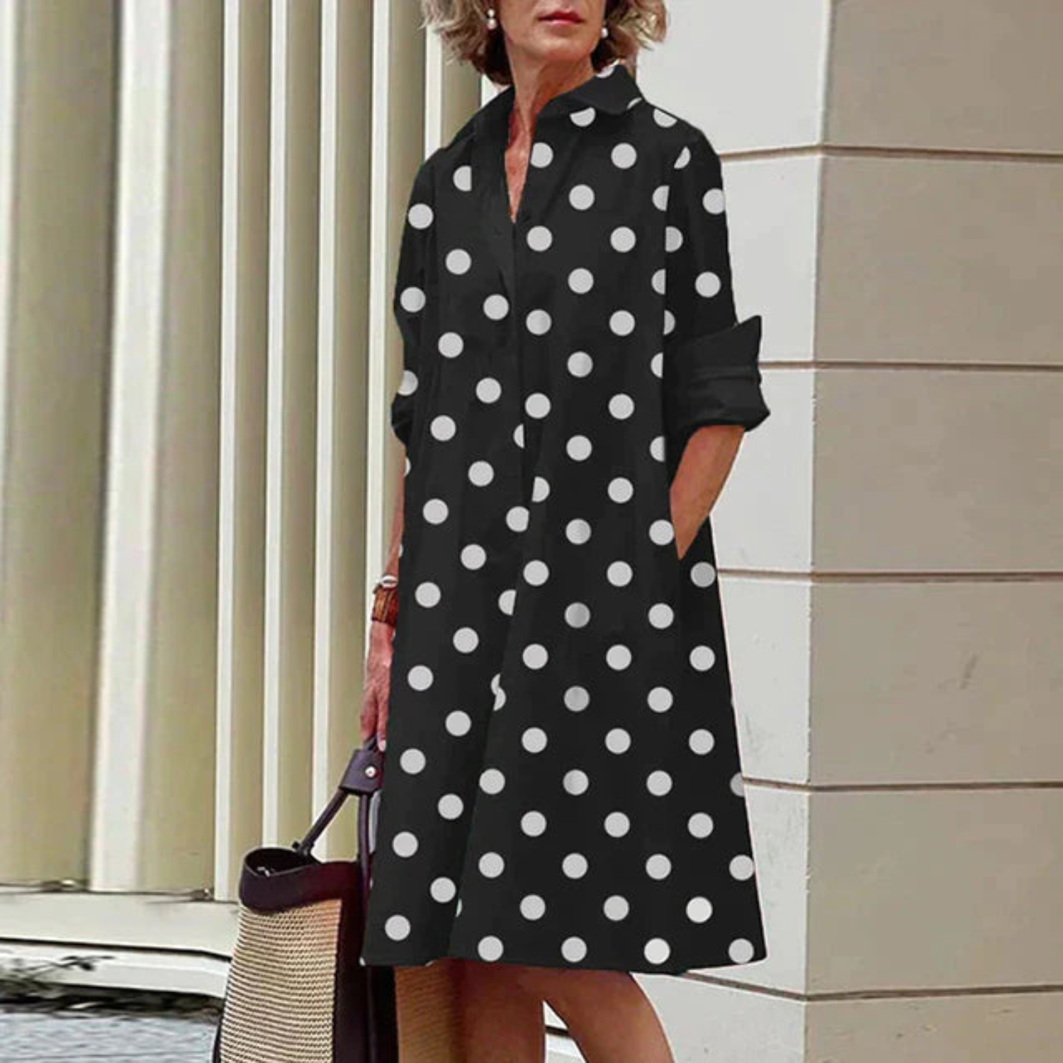 MODA Vintage Langærmet Kjole