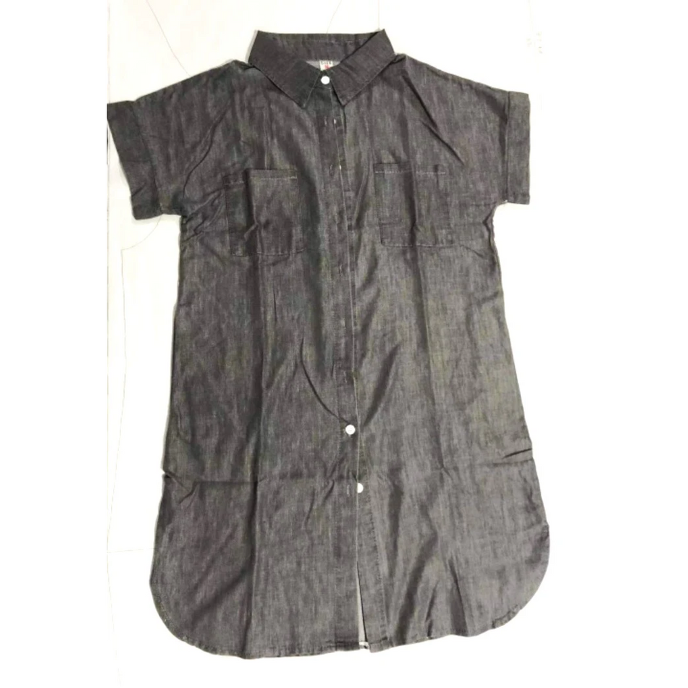 MODA Afslappet denimkjole fra
