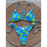 MODA Push up bh-pude halter string blomstret bikinier