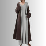 Aria - Lang Oversize Sweaterkjole i Oliven