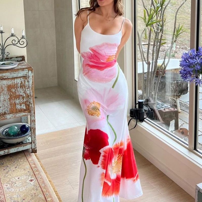 Felicity - Chic maxikjole med blomstermønster