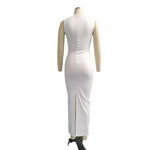 Naomi - Moderne Midi Kjole med Transparente Paneler