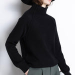 Dame Rullekrave Sweater - Blød Strik - Langærmet Komfortabel Pasform