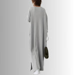 Aria - Lang Oversize Sweaterkjole i Oliven