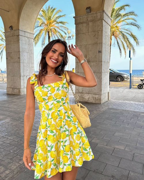 Cleo - Sommerkjole - Sødt citronprint
