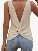 Strikket Top med Dyb Ryg | Blød & Let | Casual Chic
