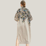 Victoria - Blomsterapplikation Rullekrave Sweaterkjole