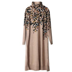 Victoria - Blomsterapplikation Rullekrave Sweaterkjole