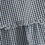 Fiona - lagdelt gingham midi-nederdel med flæsedetaljer