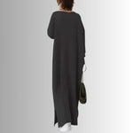 Aria - Lang Oversize Sweaterkjole i Oliven