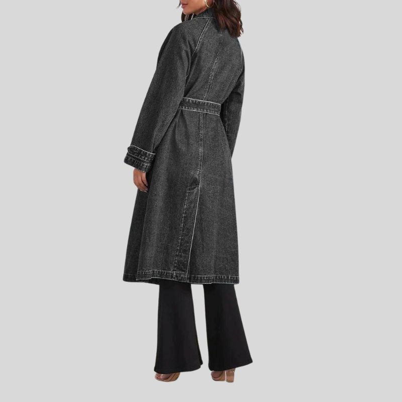 Evelina - Chic denimfrakke med brugt look