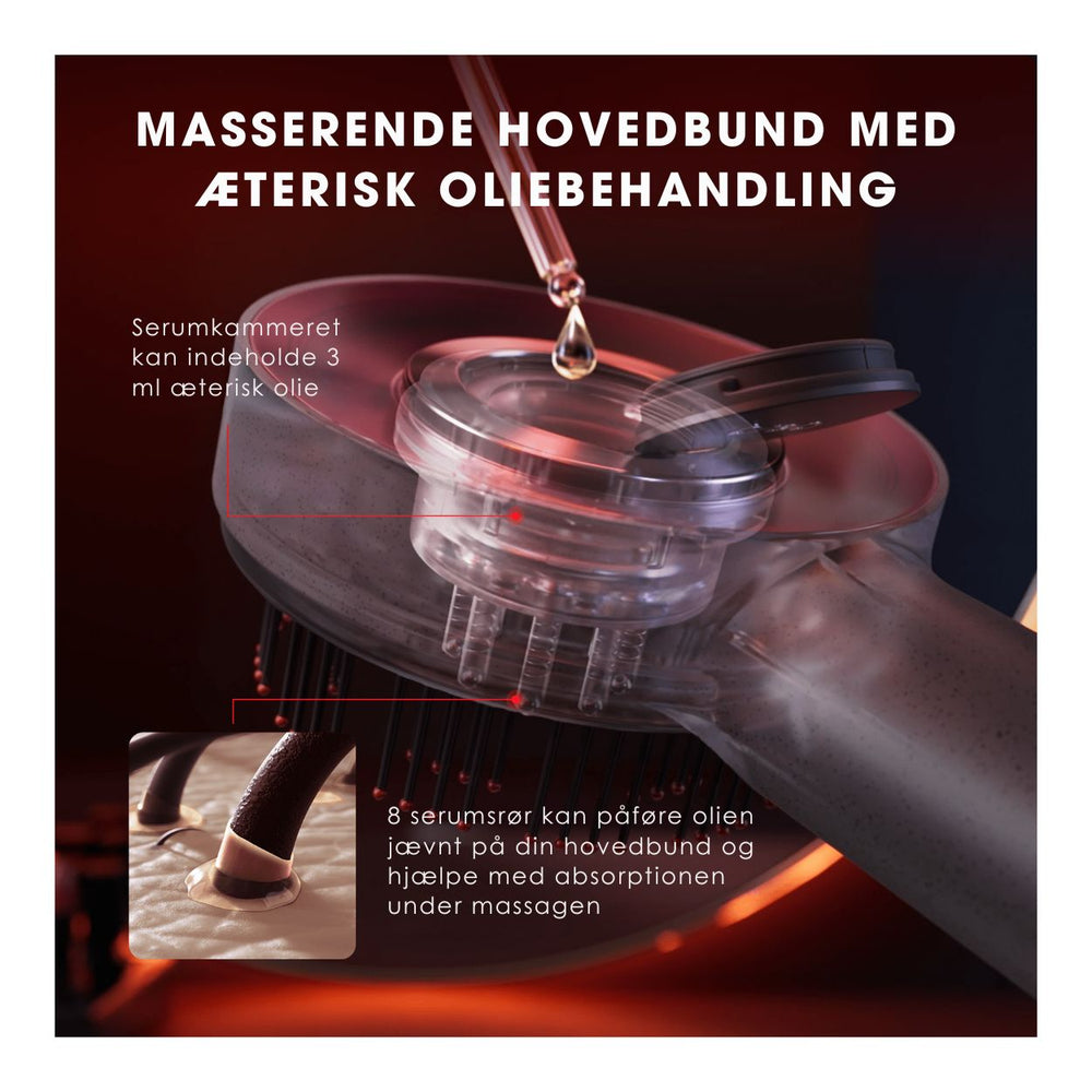 Brevo® Børste - Massage, nBrevo® Børste | Hårbørste - For Hovedbundsmassage og Forbedret Hårnæringæring & genopvækst