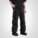 Harajuke Oversized cargo-bukser med flere lommer