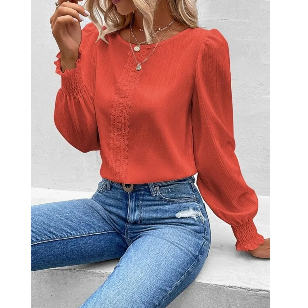 MODA business style v neck dame langærmet t shirt