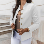 MODA vintage knapper, rød farve dame blazer
