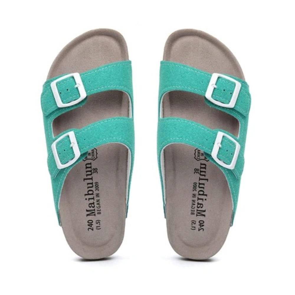 MODA Bløde kork dame sandaler med to spænder