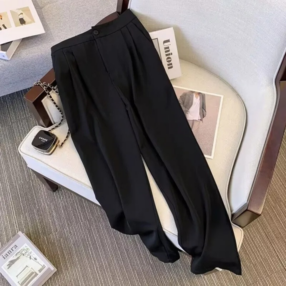 MODA Lange ærmer jakke, moderne sort dame blazer
