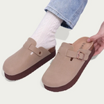 MODA Korkindlæg Komfortable ruskind dame sandaler