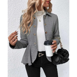 MODA sort stribet dame blazer