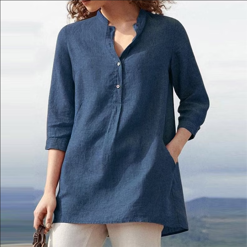 'Timeless Beauty's' Elegante vintagebluse med lomme