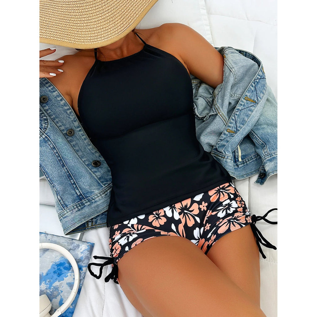 MODA tankini med snor sort letvægts