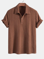 Stilfuld poloshirt i hør til mænd med broderimønster - Valdemar