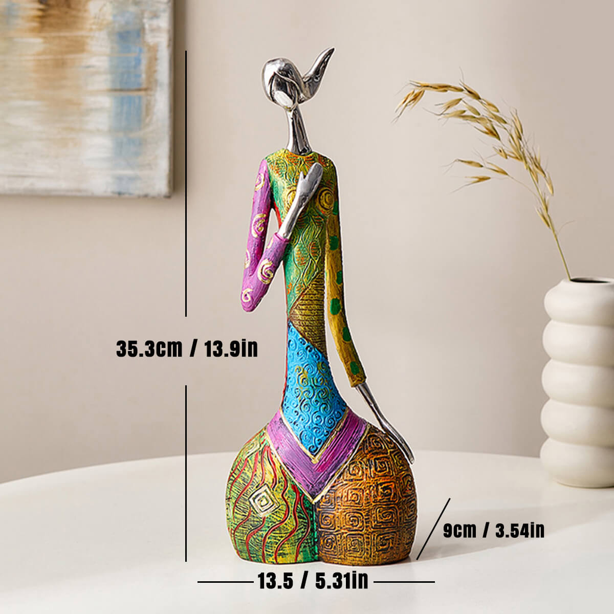 Abstrakt Farverig Kvinde™ | Kunstnerisk Stilfuld Boligindretning