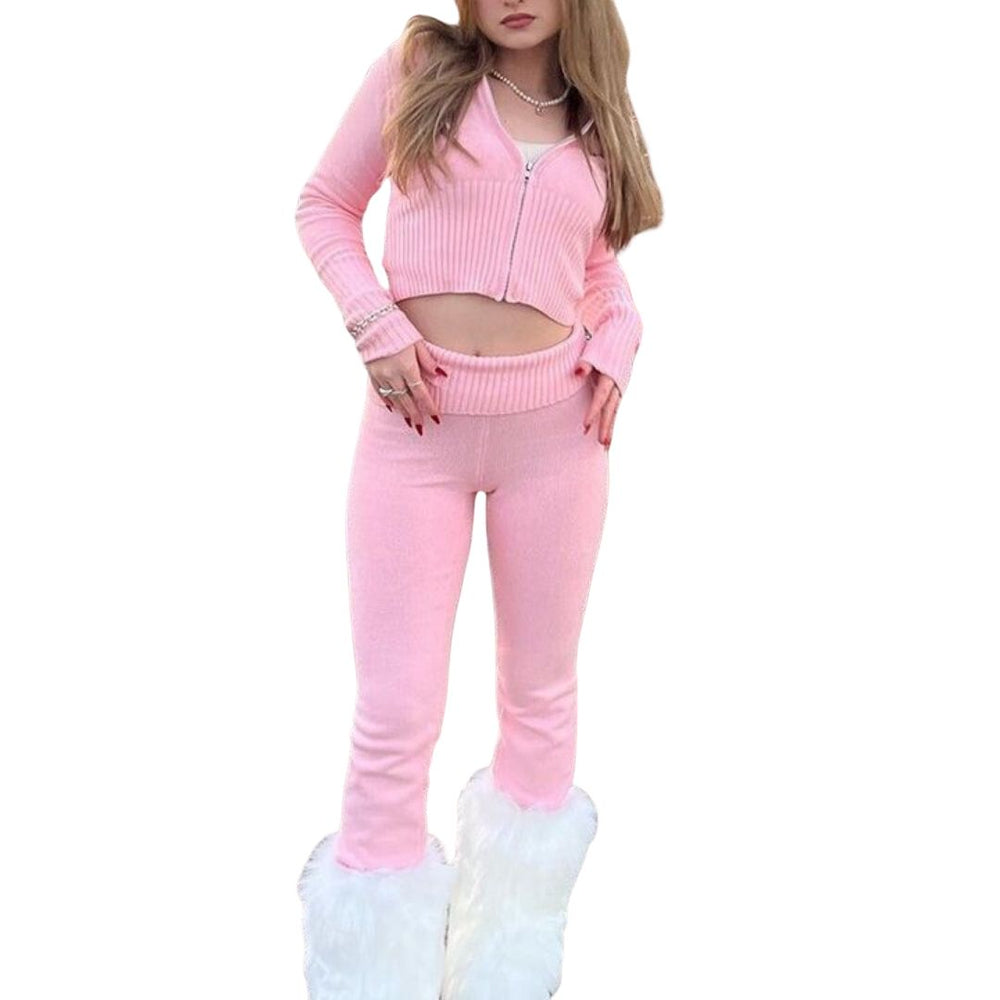 Zoey - Beskåret Hoodie med Lynlås og Ribkant