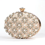 Adelaide - perle- og krystaludsmykket blomsterclutch