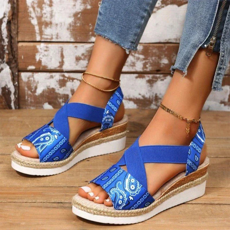 Nadia - espadrillesandaler med krydsrem