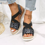 Nadia - espadrillesandaler med krydsrem