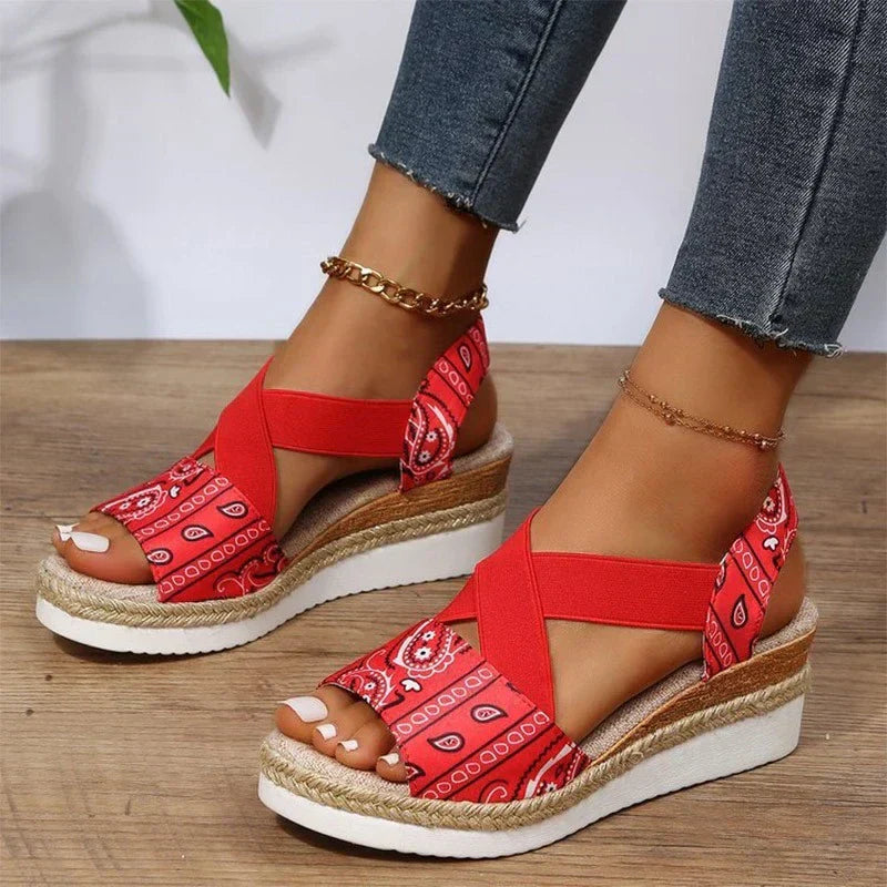 Nadia - espadrillesandaler med krydsrem