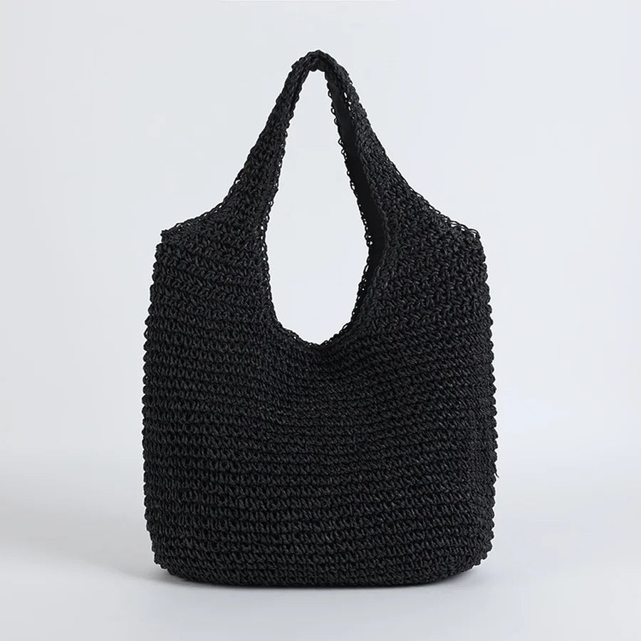 Sienna Elegant Strå Strandtaske