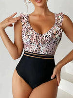 LOTTA - Badedragt med leopardprint
