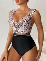 LOTTA - Badedragt med leopardprint
