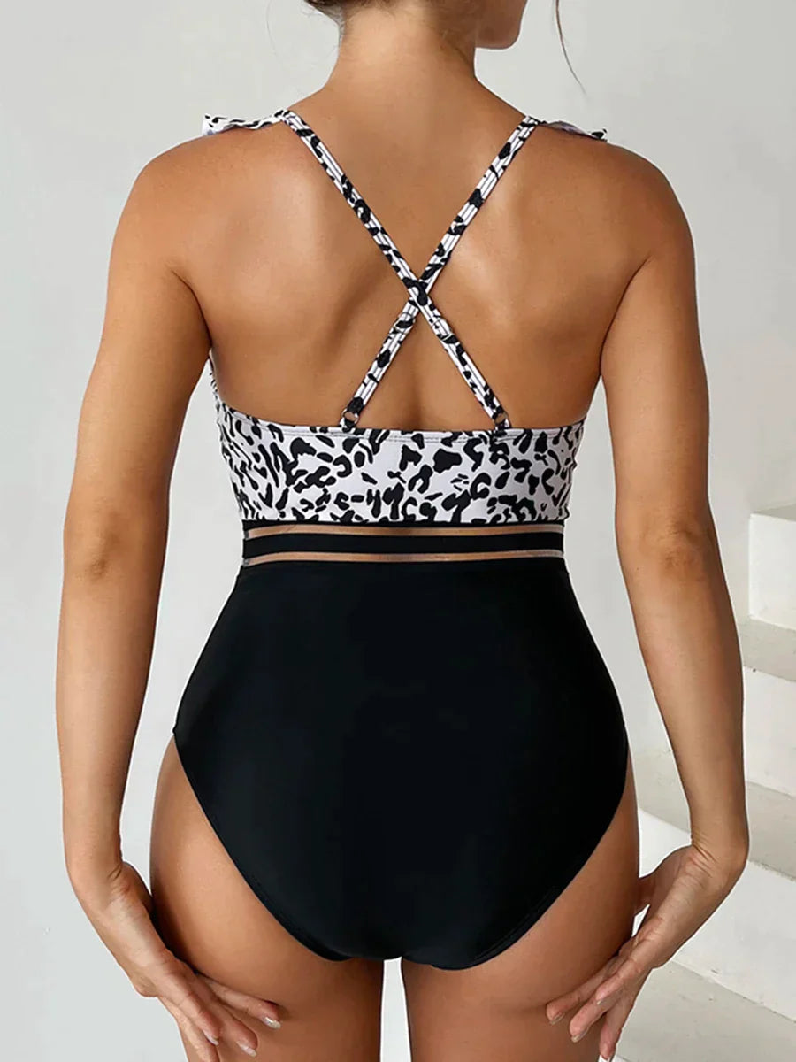 LOTTA - Badedragt med leopardprint
