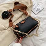 Isabella - Chic tofarvet skuldertaske med kædestrop