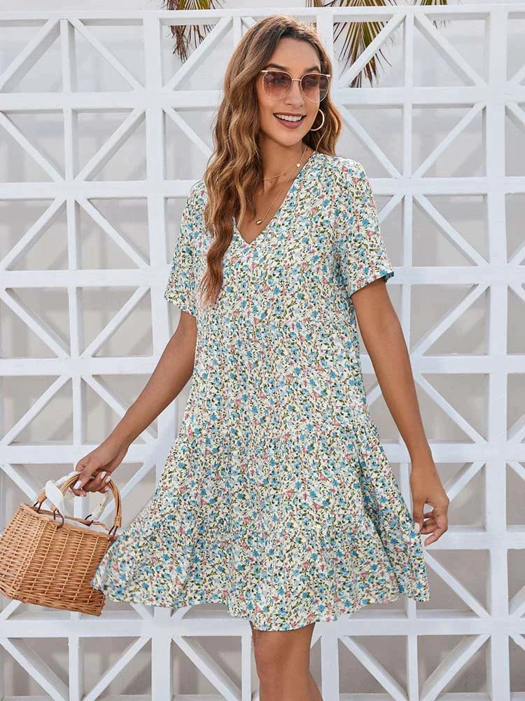 MIA - Sommerkjole med blomster