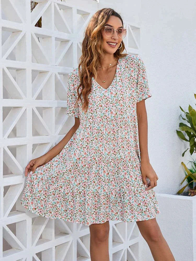 MIA - Sommerkjole med blomster