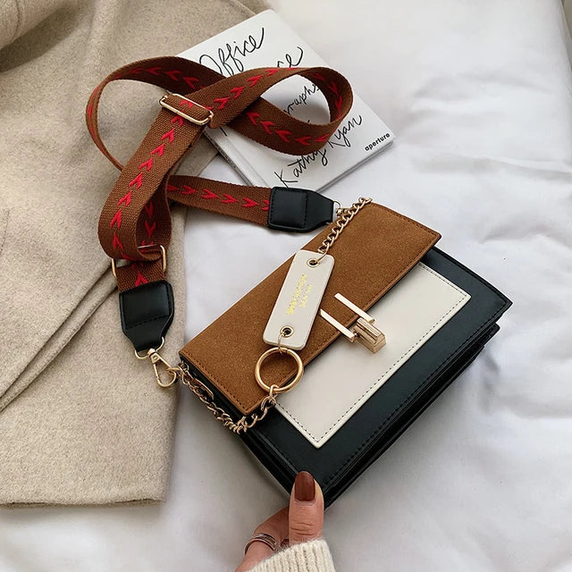 Clarissa - Chic skuldertaske med kontraststrop