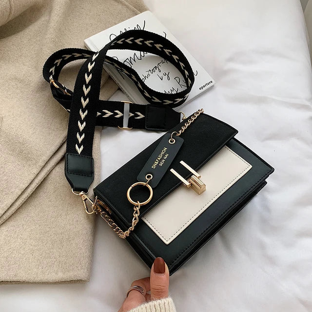 Clarissa - Chic skuldertaske med kontraststrop
